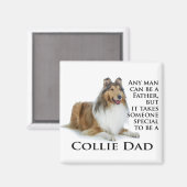 Collie Dad Magnet Magneet (Voorkant / Achterkant)