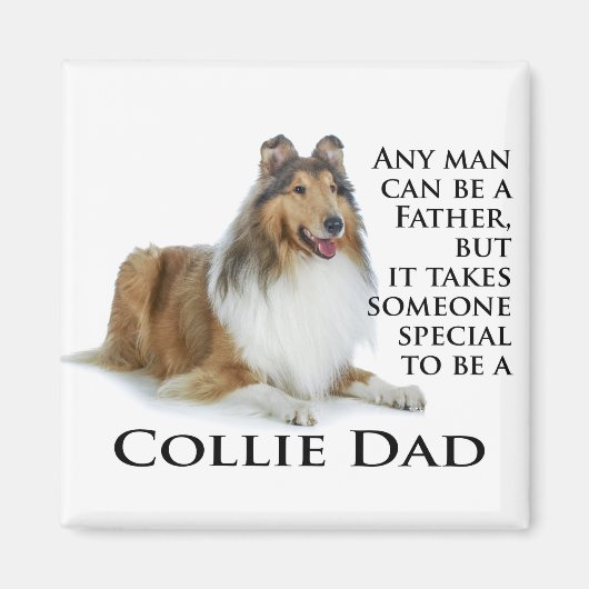 Collie Dad Magnet Magneet (Voorkant)