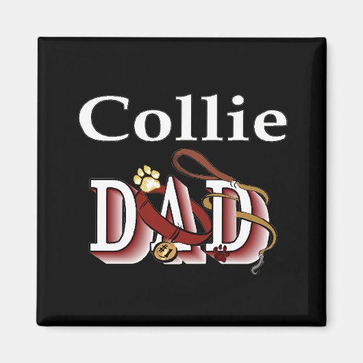 collie dad Magnet Magneet (Voorkant)