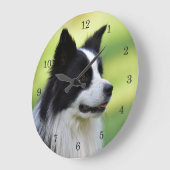 Collie Dog aan de zwarte en witte rand Grote Klok (Hoek)