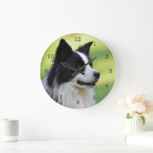 Collie Dog aan de zwarte en witte rand Grote Klok (Huis)