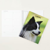 Collie Dog aan de zwarte en witte rand Planner (Display)