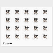 Collie Dog, dank je Ronde Sticker (Vel)