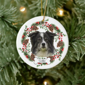 collie dog Personnalisé Animal Ornement
