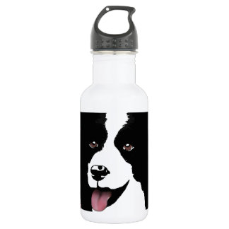 Collie Dog Pop Art Pet aan de rand Aanpassen Waterfles