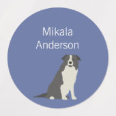 Collie Dog-rand, waterdicht label (Design 1)