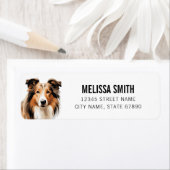 Collie Dog Retouradres Labels (Insitu)