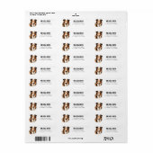 Collie Dog Retouradres Labels (Full Sheet)