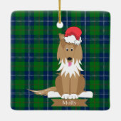 Collie Dog Santa Christmas Pet Ornament (Achterkant)