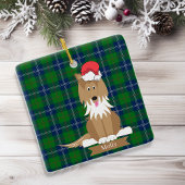Collie Dog Santa Christmas Pet Ornament