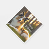 Collie Dog Verjaardag Servet (Hoek)