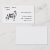 Collie Dog Visitekaartje (Voorkant / Achterkant)
