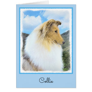 Collie en Montagne (Rough) Peinture - Chien Art