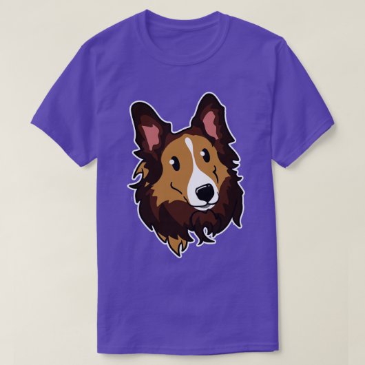 Collie Face T-shirt (Design voorkant)
