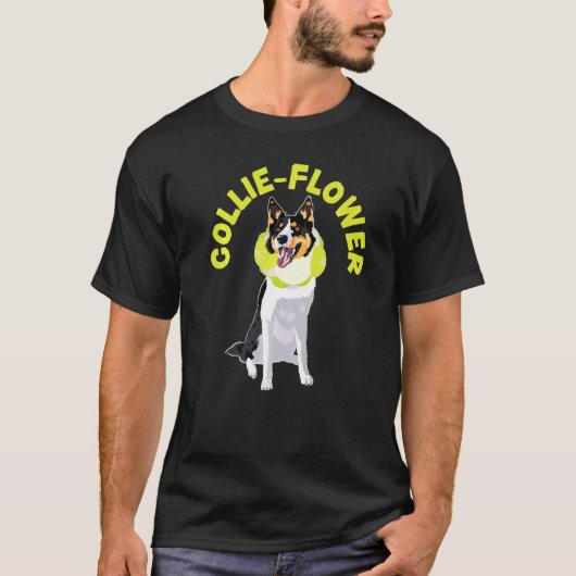 Collie Flower Dog Puppy Paw Love Border Collie 1 T-shirt (Voorkant)