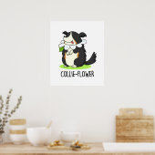 Collie-flower Funny Border Collie Dog Pun Poster (Keuken)