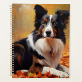 Collie frontalier à l'automne Feuilles automne Ins (Devant)