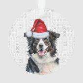Collie frontalier avec nom et photo Noël (dos)
