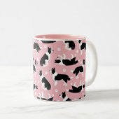 Collie frontalier et Mug à café à deux tons Emprei (Devant droit)