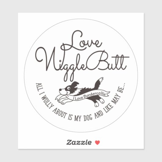 Collie frontière autocollant (Feuille)