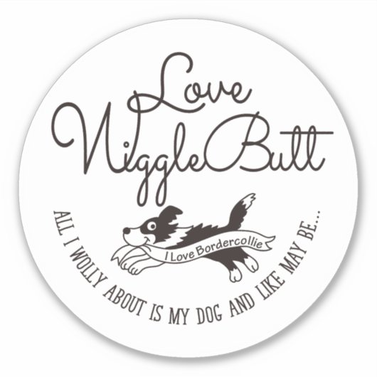 Collie frontière autocollant (Devant)