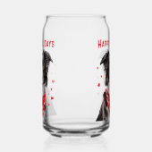 Collie frontière avec le coeur rouge Bandana Noël (Gauche)