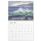 Collie frontière dans le calendrier paysage (Mar 2027)