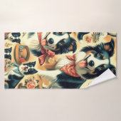Collie frontière mignonne sans joint (Serviette de bain)