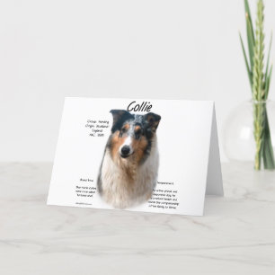 Collie (gladde merle) Geschiedenis Ontwerp Feestdagen Kaart