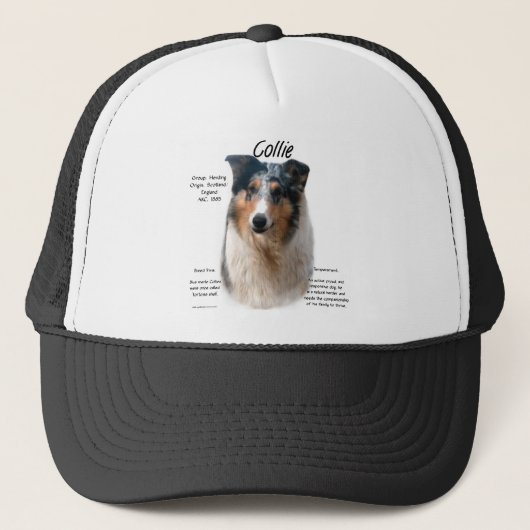 Collie (gladde merle) Geschiedenis Ontwerp Trucker Pet (Voorkant)