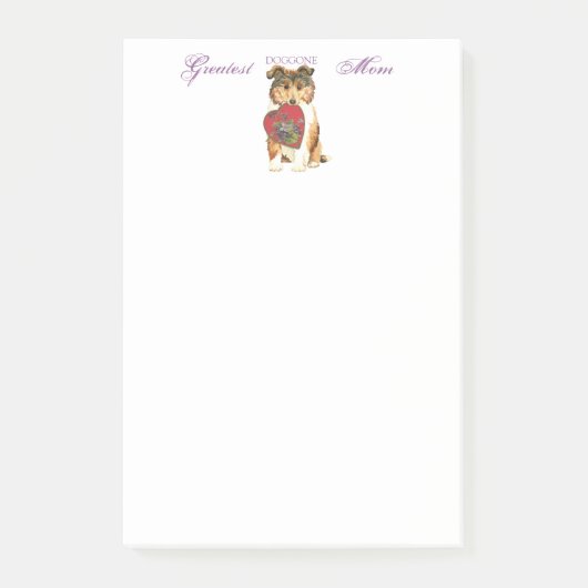 Collie Heart mama Post-it® Notes (Voorkant)