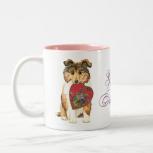Collie Heart mama Tweekleurige Koffiemok