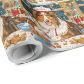 Collie Holiday Baking: Feestelijke Kerst Cadeaupapier (Rol Hoek)