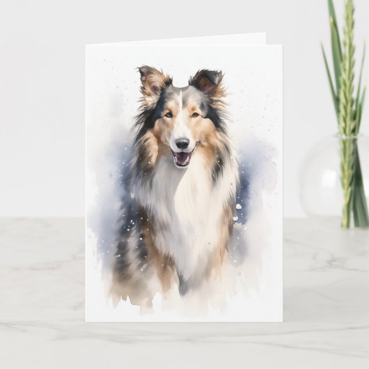 Collie Holiday Feestdagen Kaart (Voorkant)