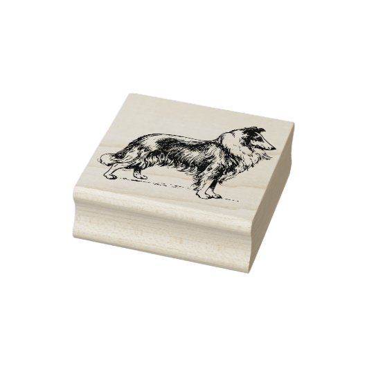 Collie hond rubber stempel (Stempel)