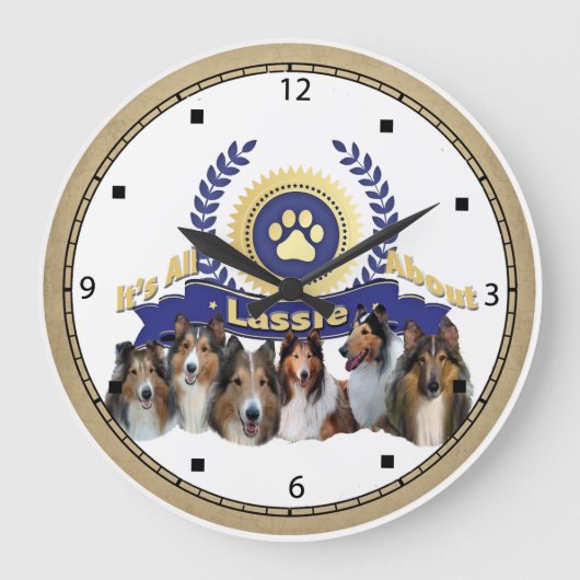 Collie Horloge de Lassie Type Chien (Recto)