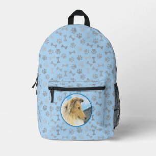 Collie in bergen (ruw) Schilderen - Dog Art Bedrukte Rugzak