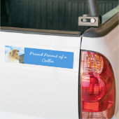 Collie in bergen (ruw) Schilderen - Dog Art Bumpersticker (Op Truck)
