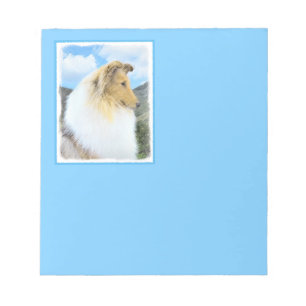 Collie in bergen (ruw) Schilderen - Dog Art Notitieblok