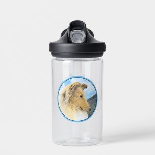 Collie in bergen (ruw) Schilderen - Dog Art Waterfles