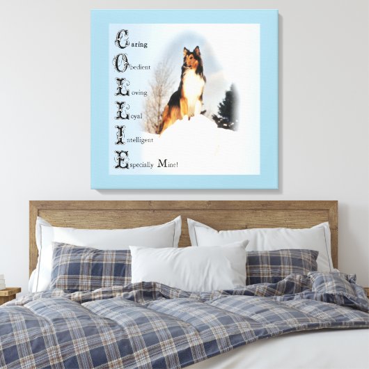 Collie is... Rough Collie Art Canvas Afdruk (Insitu (Slaapkamer))