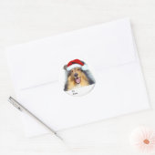 Collie KerstkerstkerstcadeLabels Ronde Sticker (Envelop)