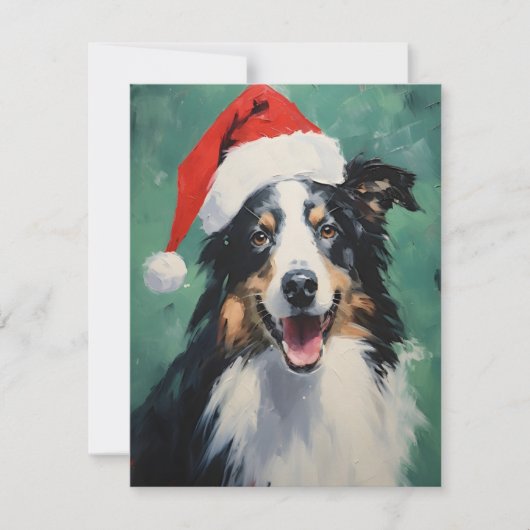 Collie Kerstmis Feestdagenkaart (Voorkant)