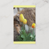 Collie n'Tulips Cartes de visite (Dos)