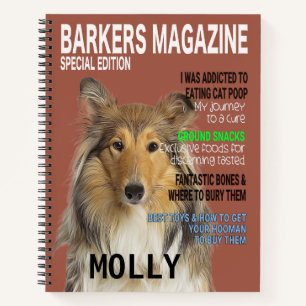 Collie Parody Magazine Hoesje Notitieboek