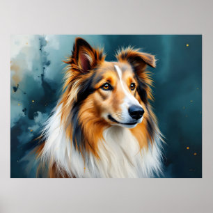 Collie Portrait Poster