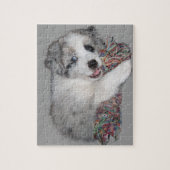 collie puppy blue merle legpuzzel (Verticaal)