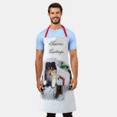 Collie Puppy Kerstmis Schort (Gedragen)