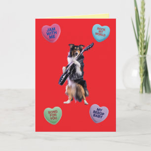 Collie Rocker Valentijnkaart Feestdagen Kaart