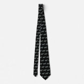 Collie Rough Dog Jaune & Black Grid Cravate noire (Dos)